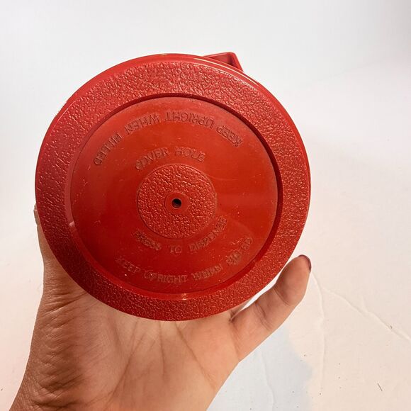 Vintage Aladdin Pump a Drink Red Plaid Thermos Built In Dispenser With Box - Picture 6 of 9